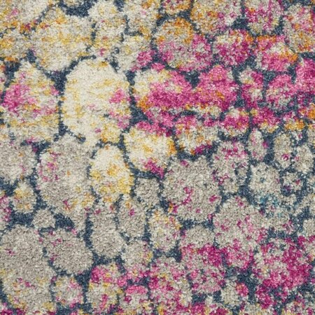 Homeroots 2 x 10 ft. Yellow & Pink Coral Reef Runner Rug 385660